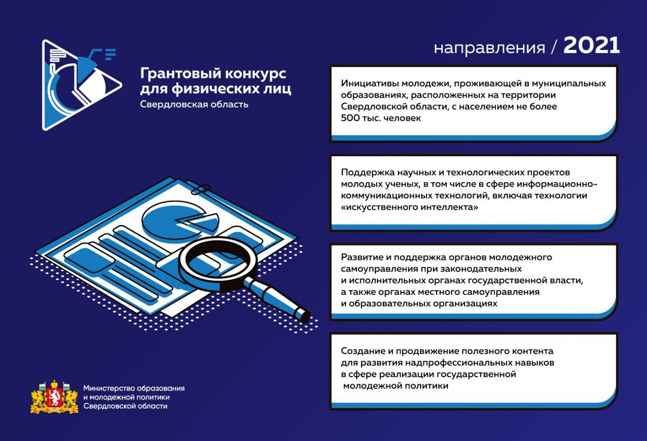 В Свердловской области начался прием заявок на грантовый конкурс среди физических лиц